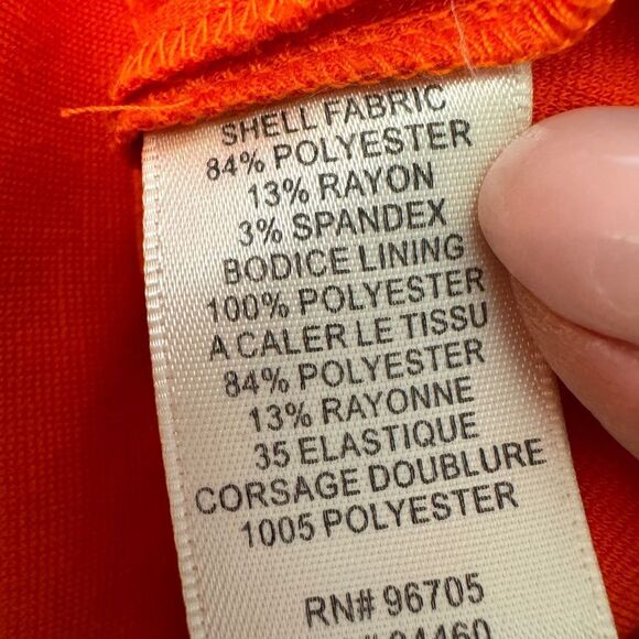 Rebecca Taylor Jamillah Dress Orange - Picture 8 of 9